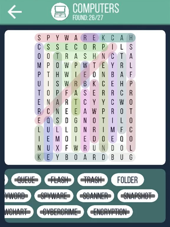 Изображение игры: Word Search Puzzle Colorful - Find Hidden Words
