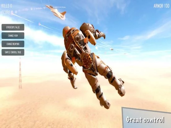 Изображение игры: Air Robots War 3D