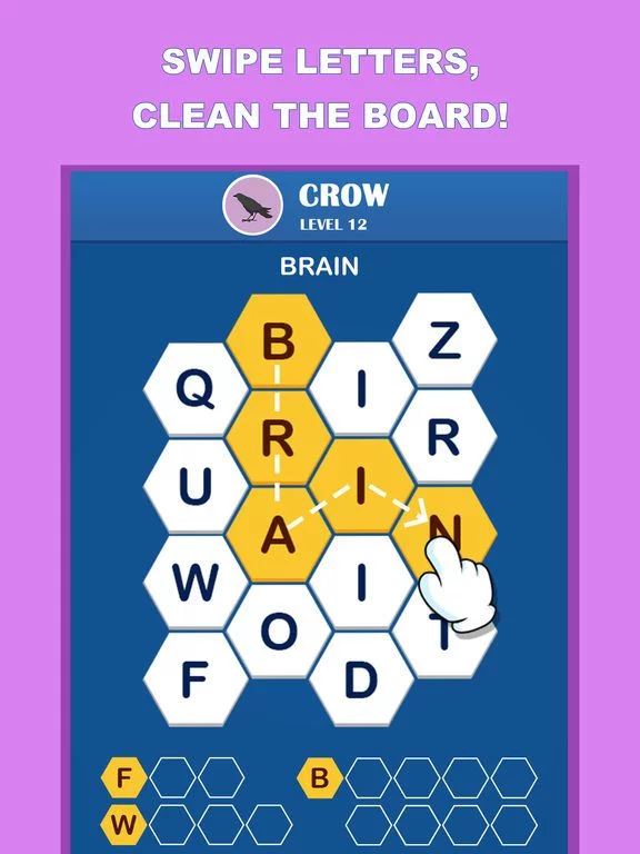 Изображение игры: Wordful Hexa-Brain Word Search
