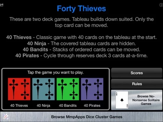 Изображение игры: 40 Thieves Solitaire