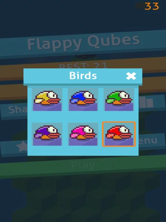 Изображение игры: Flappy Qubes - A Replica of the Original Impossible Qubed Bird Game is Back