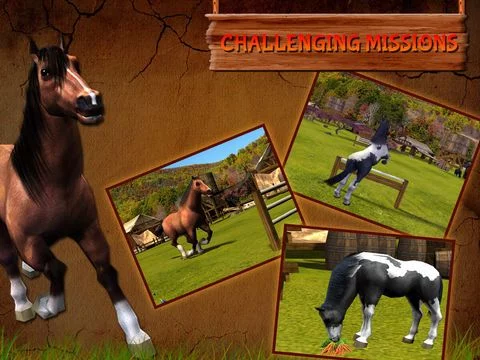 Изображение игры: Horse Simulator - Wild Animal Riding Simulation Game to enjoy in Real 3D Farm Fields