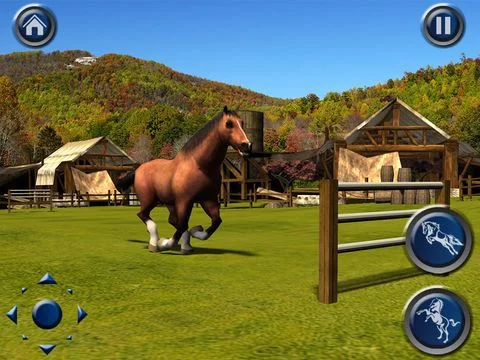 Изображение игры: Horse Simulator - Wild Animal Riding Simulation Game to enjoy in Real 3D Farm Fields