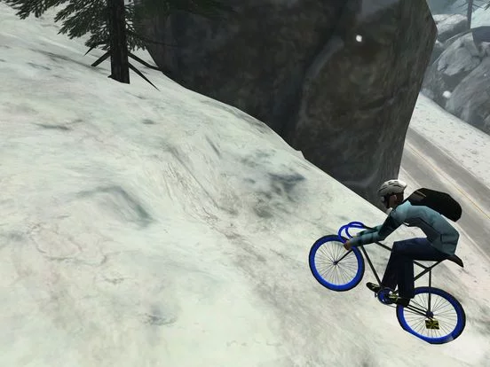 Изображение игры: 3D Winter Road Bike Racing - eXtreme Snow Mountain Downhill Race Simulator Game FREE