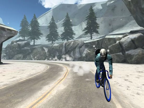 Изображение игры: 3D Winter Road Bike Racing - eXtreme Snow Mountain Downhill Race Simulator Game FREE