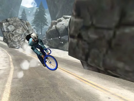 Изображение игры: 3D Winter Road Bike Racing - eXtreme Snow Mountain Downhill Race Simulator Game FREE