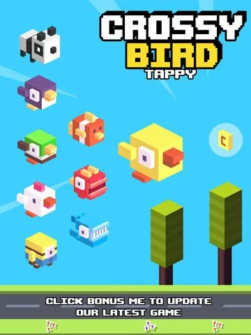 Изображение игры: Crossy Tiny Bird Tappy - Sky Surfers Jumping