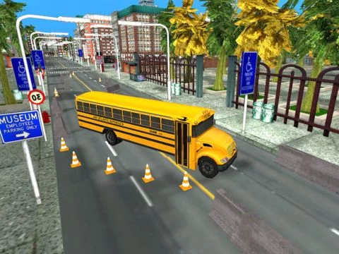 Изображение игры: School Bus City Simulator