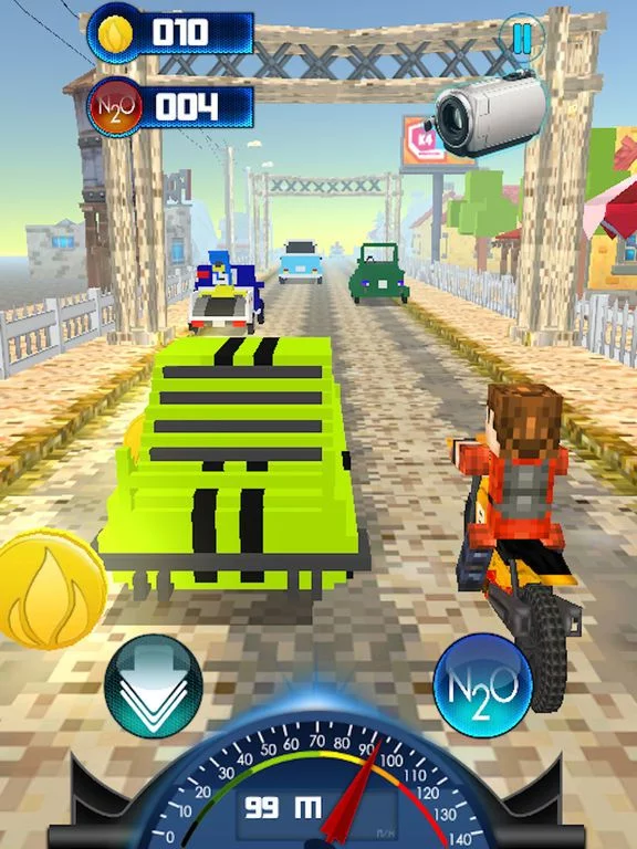 Изображение игры: Craft Bike Blocky City Driving: Real Moto Traffic Racing Game Adventure 3D
