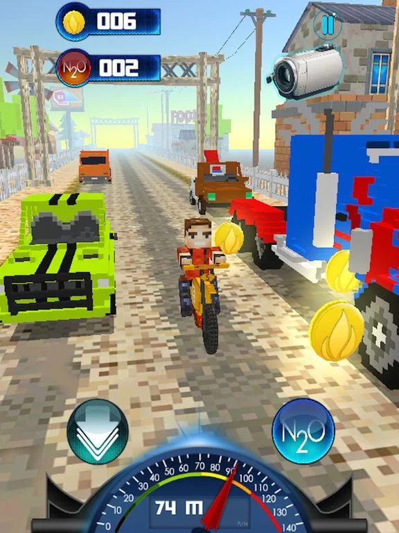 Изображение игры: Craft Bike Blocky City Driving: Real Moto Traffic Racing Game Adventure 3D
