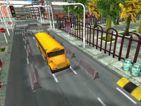 Изображение игры: School Bus City Simulator