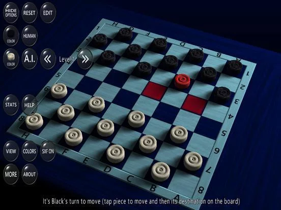 Изображение игры: 3D Checkers Game