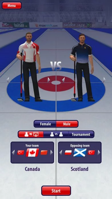 Изображение игры: Curling3D