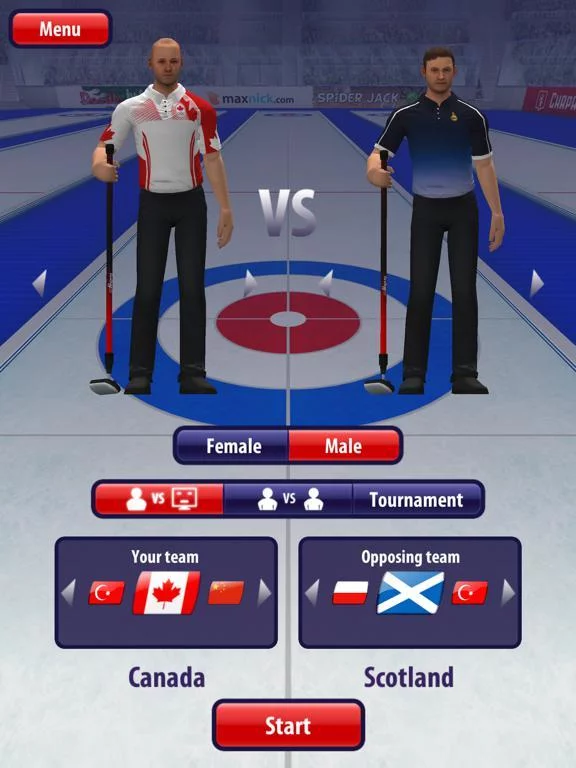 Изображение игры: Curling3D HD