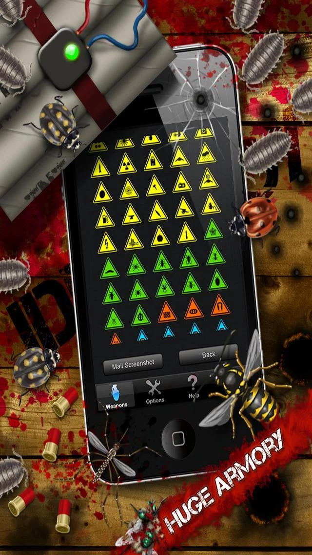 Изображение игры: iDestroy Reloaded - torture the bloody bugs with awesome weapons in a sandbox