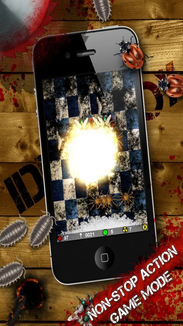 Изображение игры: iDestroy Reloaded - torture the bloody bugs with awesome weapons in a sandbox
