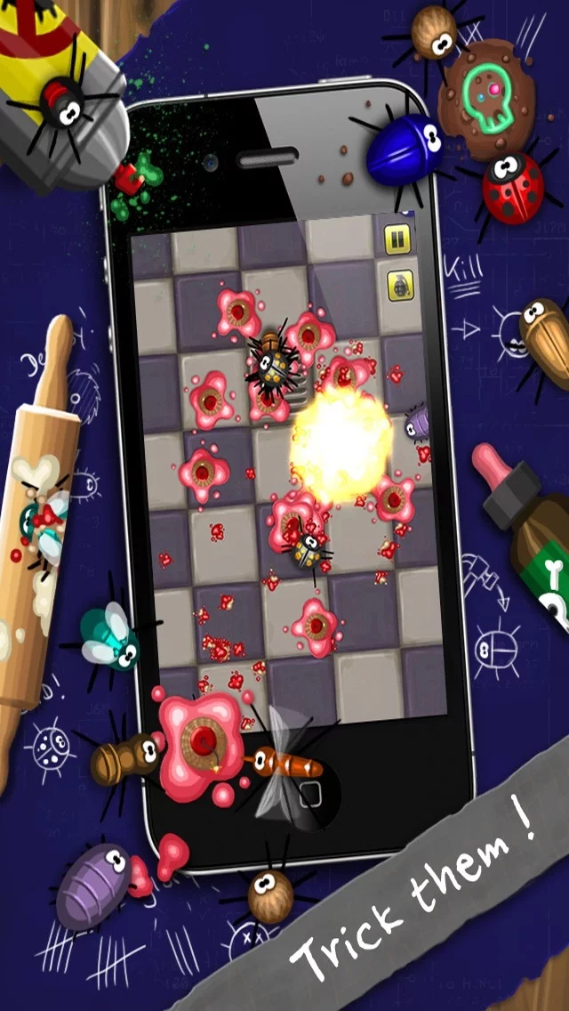 Изображение игры: Pocket Bugs & Photo Destroyer: Destroy insects and relief stress!