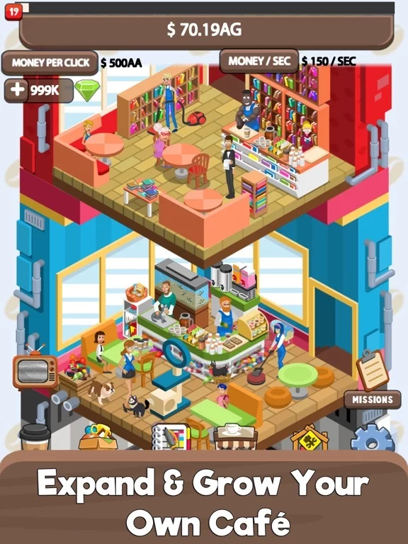 Изображение игры: Idle Cafe Tycoon - Tap Story