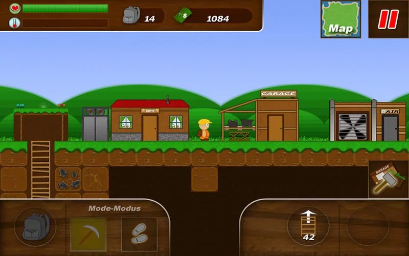 Изображение игры: Treasure Miner Free - a 2d gem mining adventure