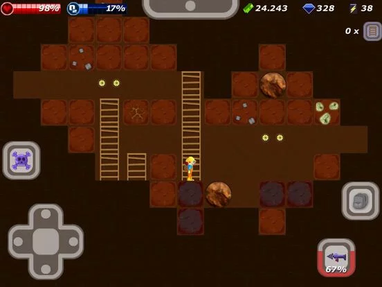 Изображение игры: Treasure Miner 2 - 2d Gem Mine