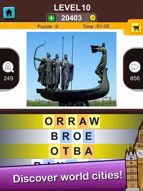 Изображение игры: Words Scramble - Cities