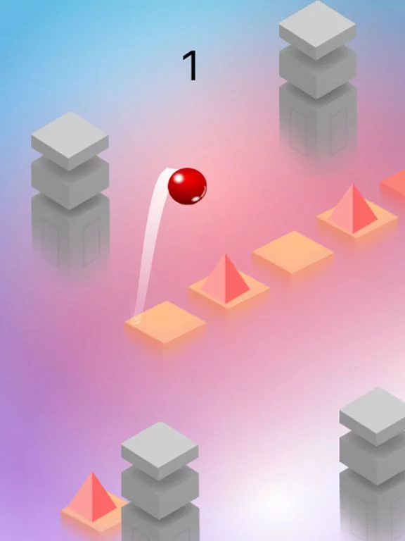 Изображение игры: Red Ball Roll Bounce - Don’t Touch The Spikes