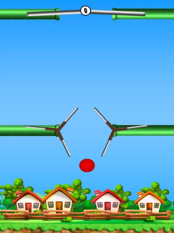 Изображение игры: Rolling Red Ball Rush Up Sky