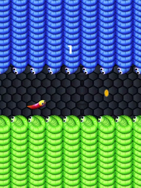 Изображение игры: Slither Worm Snake - Switch Eat Color Coin Dotz