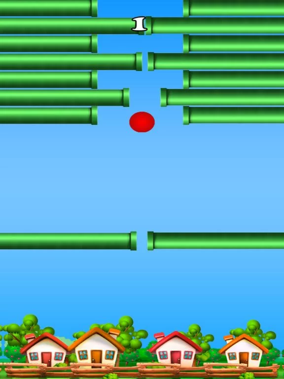 Изображение игры: Rolling Red Ball Rush Up Sky