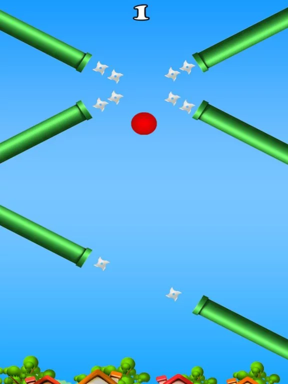 Изображение игры: Rolling Red Ball Rush Up Sky