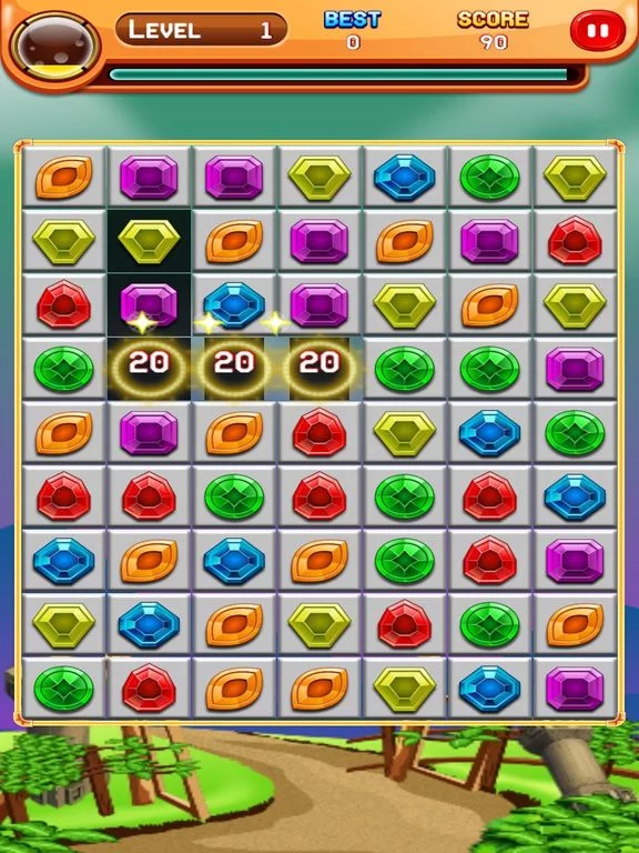 Изображение игры: Jewels Match Crush Pop：A classic jewel match 3 time killer casual game