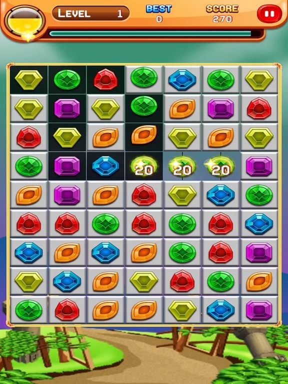 Изображение игры: Jewels Match Crush Pop：A classic jewel match 3 time killer casual game