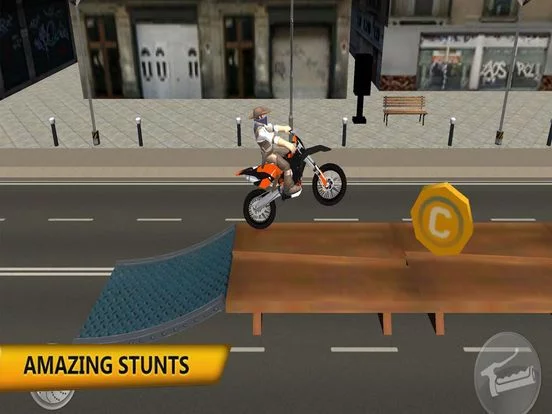 Изображение игры: Motorbike Stunt: Street Drivin