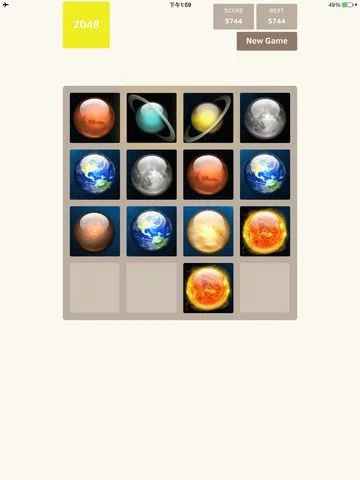 Изображение игры: 2048 Solar System
