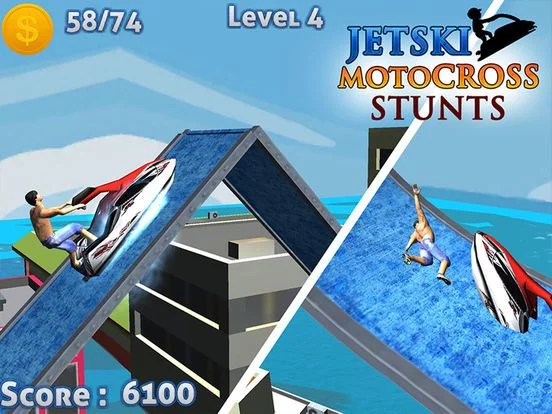 Изображение игры: Jet Ski MotoCross Stunts -Top 3D Stunt Racing Game