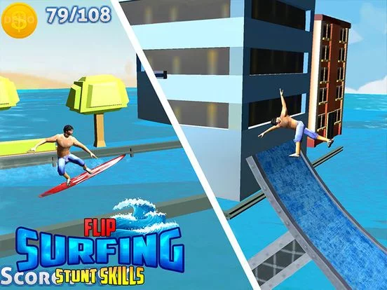 Изображение игры: Flip Surfing Stunt Skills - 3D Surfer Racing Game