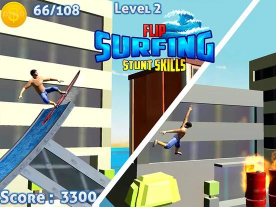 Изображение игры: Flip Surfing Stunt Skills - 3D Surfer Racing Game