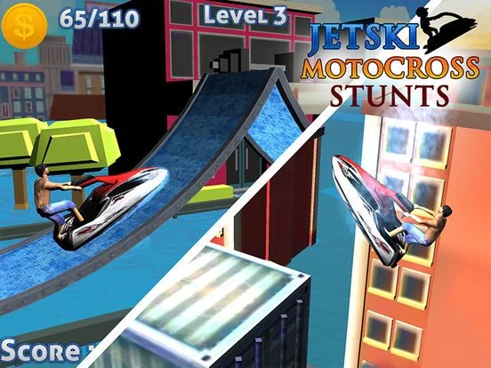 Изображение игры: Jet Ski MotoCross Stunts -Top 3D Stunt Racing Game
