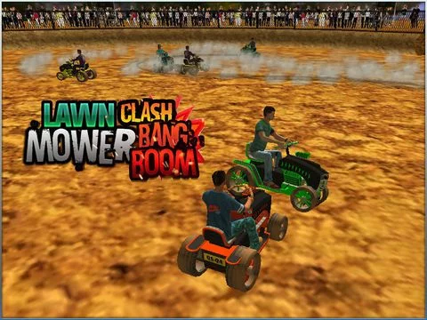 Изображение игры: Lawn Mower Clash Bang Boom