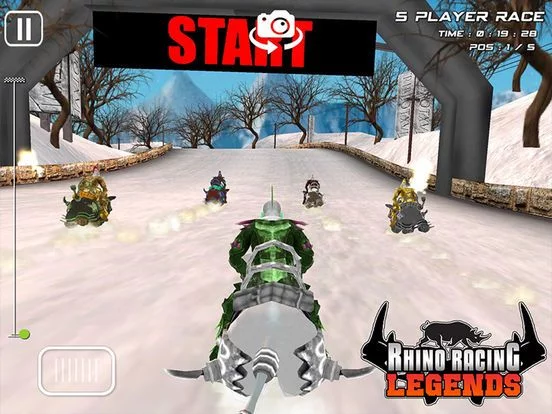 Изображение игры: RHINO RACING LEGENDS - ( Top Free Addictive Arcade / Action 3D Animal Racing Fun Game )