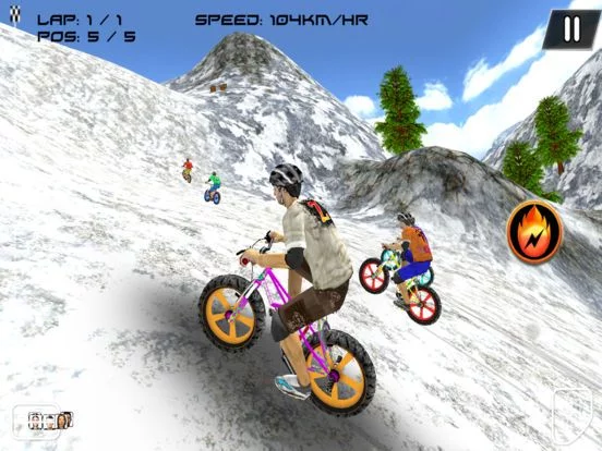 Изображение игры: BMX Snow Bike Stunt Racing