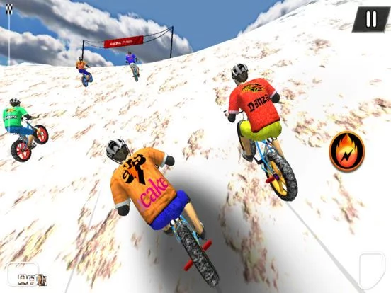 Изображение игры: BMX Snow Bike Stunt Racing