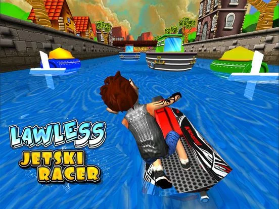 Изображение игры: Lawless Jetski Racer -Free ( 3d Stunt Race Games for Boys and Girls )