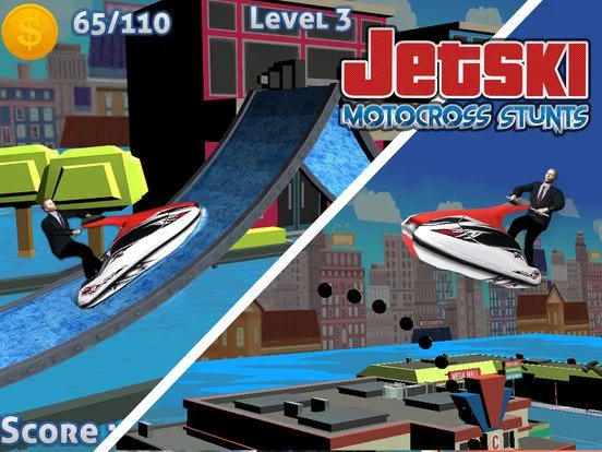Изображение игры: JetSki MotoCross Uphill Race