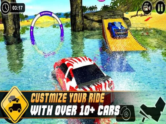 Изображение игры: WaterSlide Car Uphill Rush Pro