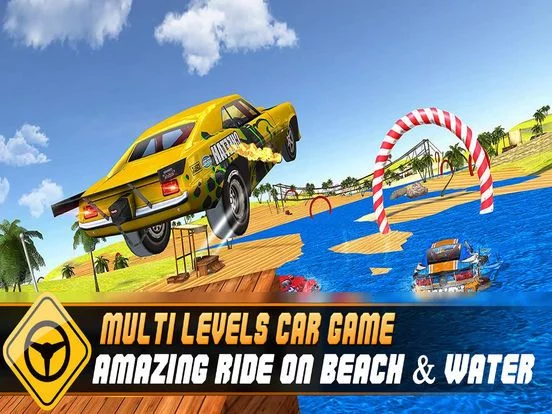 Изображение игры: WaterSlide Car Uphill Rush Pro