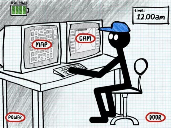 Изображение игры: Stickman Five Nights Survival