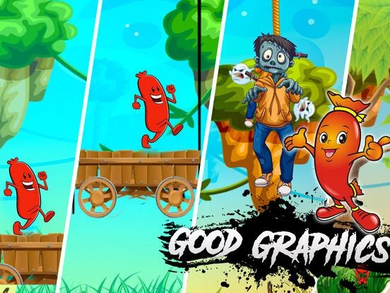 Изображение игры: Sausage Run: Run, Jump & Fun