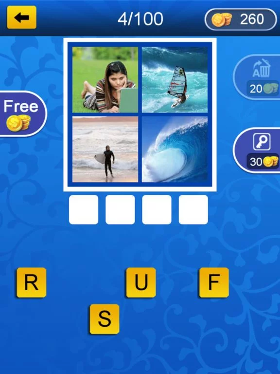 Изображение игры: Four Picture One Word Puzzle
