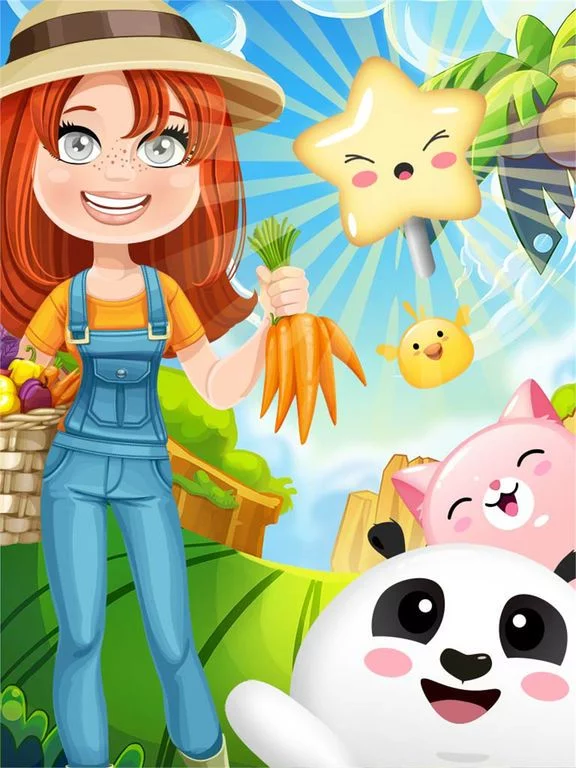 Изображение игры: Happy Farm Crush Forest Challenge - Addictive Swap Match 3 Animals Fun Puzzles Games Free